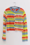 YANYAN KNITS 25 Spring/Summer FLOATEE Shrink Round Neck Cardigan YYK-YYW25-0461-PIN Colorblocking